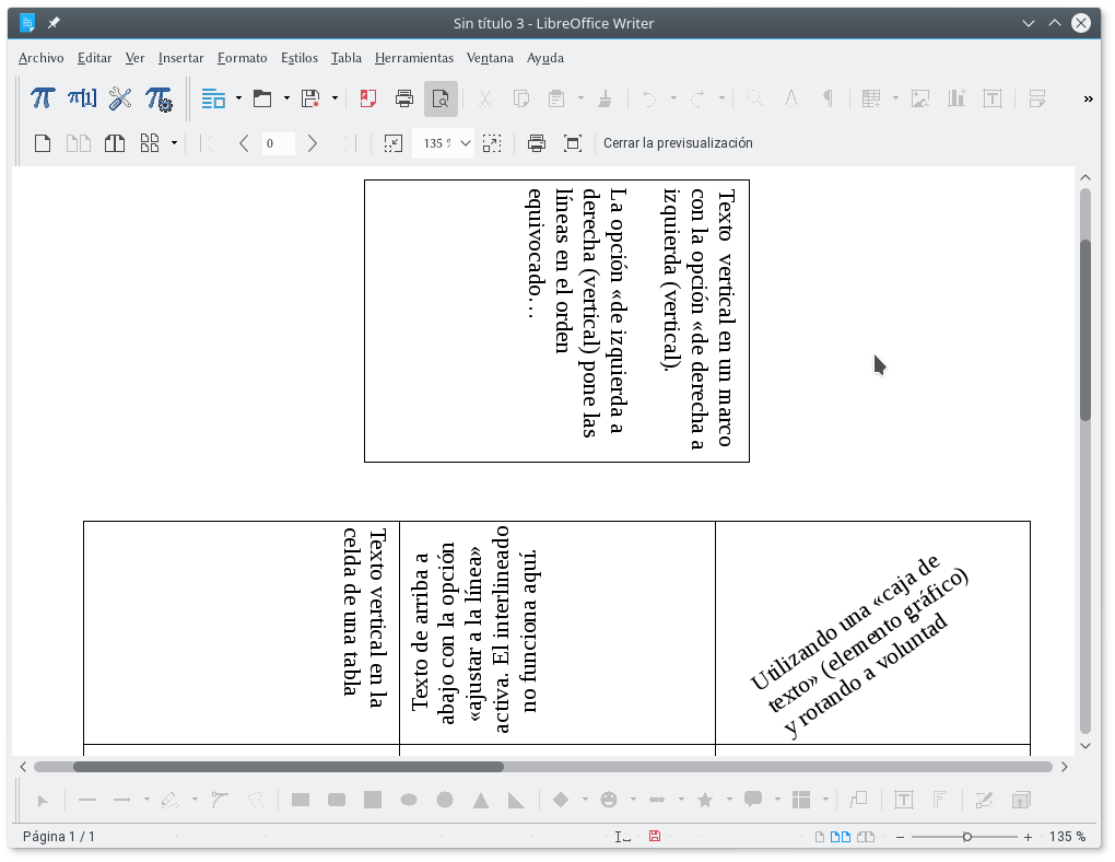 Texto vertical en Writer - Blog de LibreOffice Hispano