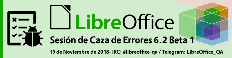 El próximo 19 de noviembre: Sesión de Caza de Errores para LibreOffice 6.2 Beta 1
