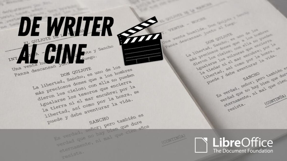 De Writer al cine: escribir guiones en LibreOffice
