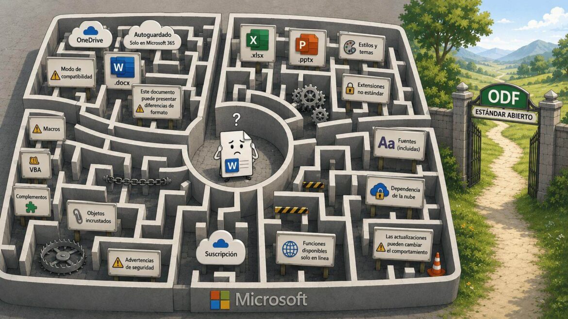Cómo los formatos privativos se han convertido en la principal herramienta de Microsoft para el bloqueo comercial