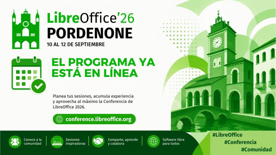 Conferencia LibreOffice 2026: ya puedes consultar el programa