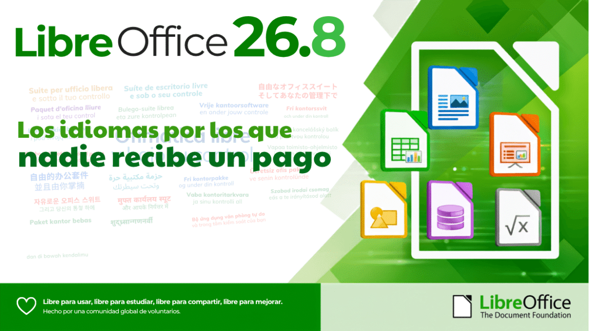 LibreOffice 26.8 y los idiomas por los que nadie recibe un pago