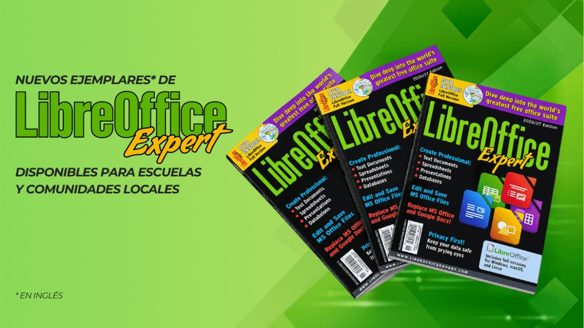 Nuevos ejemplares “LibreOffice Expert 2026/2027” disponibles para escuelas y comunidades locales